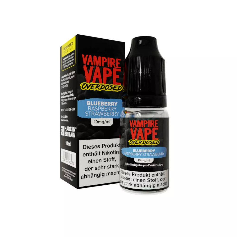 Vampire Vape OVERDOSED - Nikotinsalz Liquid 10ml Vampire Vape OVERDOSED - Nikotinsalz Liquid 10ml