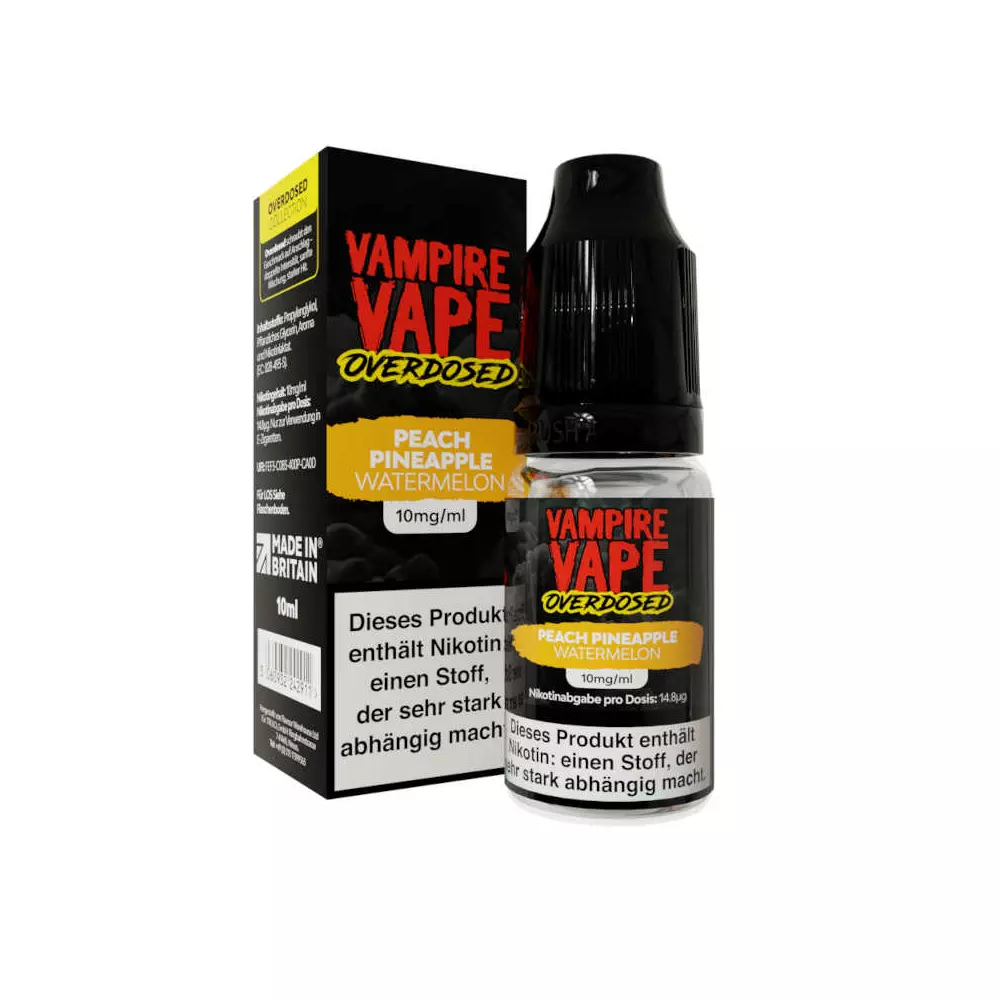 Vampire Vape OVERDOSED - Nikotinsalz Liquid 10ml Vampire Vape OVERDOSED - Nikotinsalz Liquid 10ml