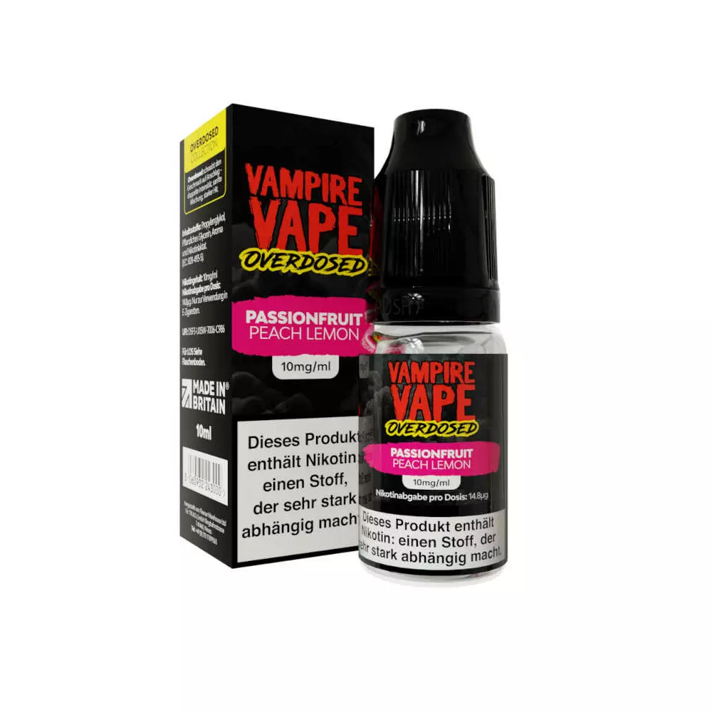 Vampire Vape OVERDOSED - Nikotinsalz Liquid 10ml Vampire Vape OVERDOSED - Nikotinsalz Liquid 10ml